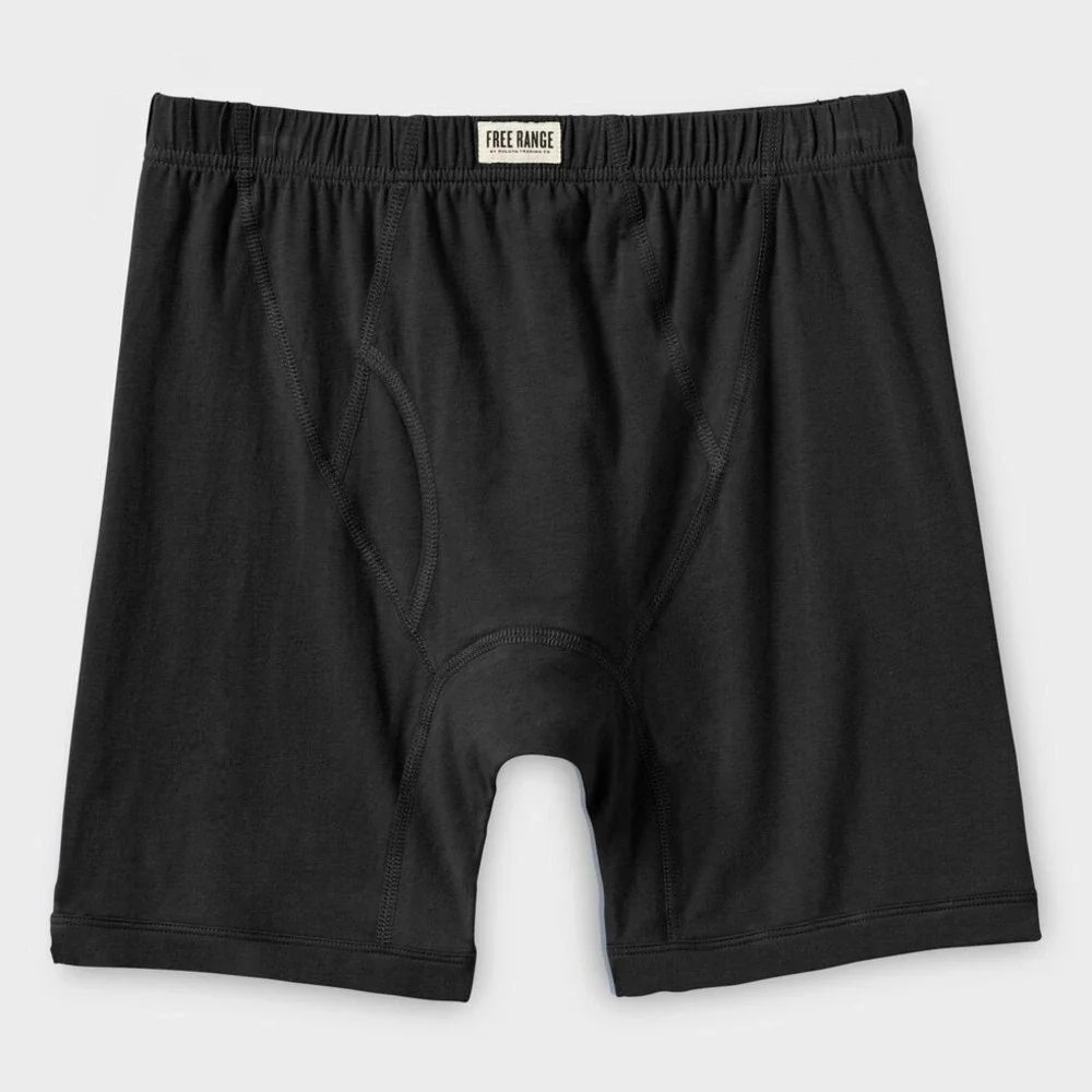 Duluth Trading Co Free Range Mens Black Organic Cotton Boxer Briefs 3XL 28516
